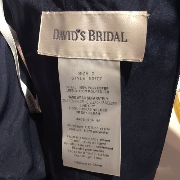 Strapless Blue Satin-Like Mini Dress with Pockets – Size 2 - Picture 3 of 13